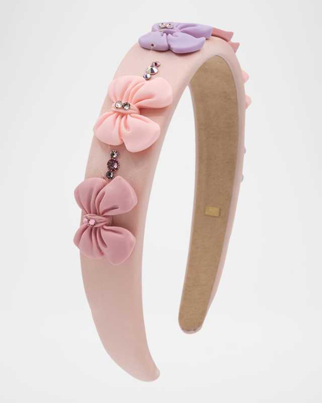 Embellished Headband W/ Pastel Bows
